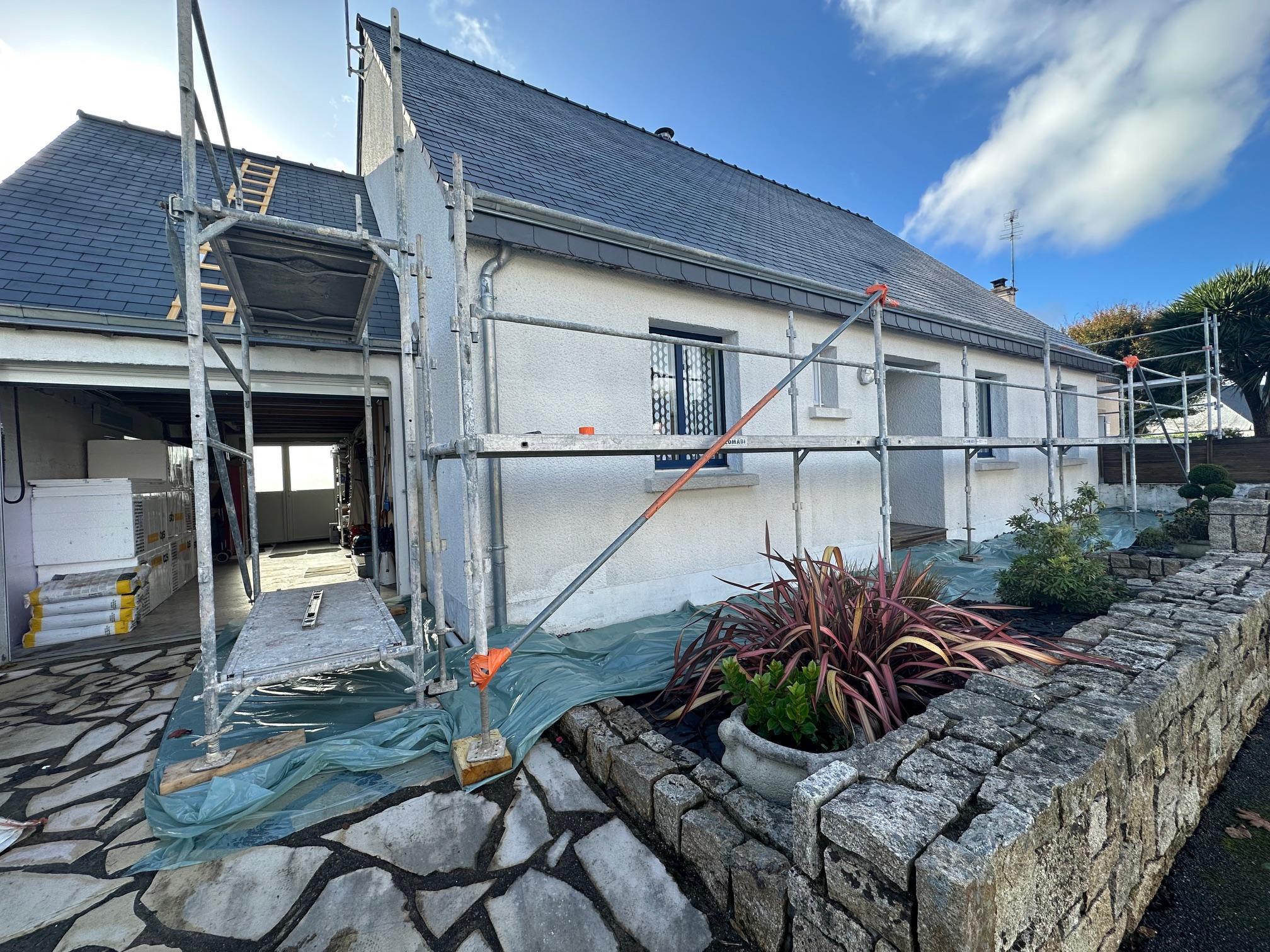 Nouveau chantier d’ITE à Plouay !